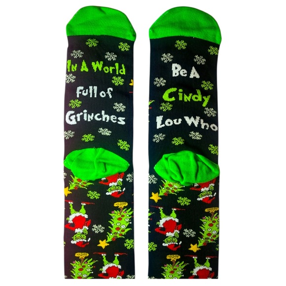 None Other - • Grinchy Cindy Lou Who • Novelty Socks NWT